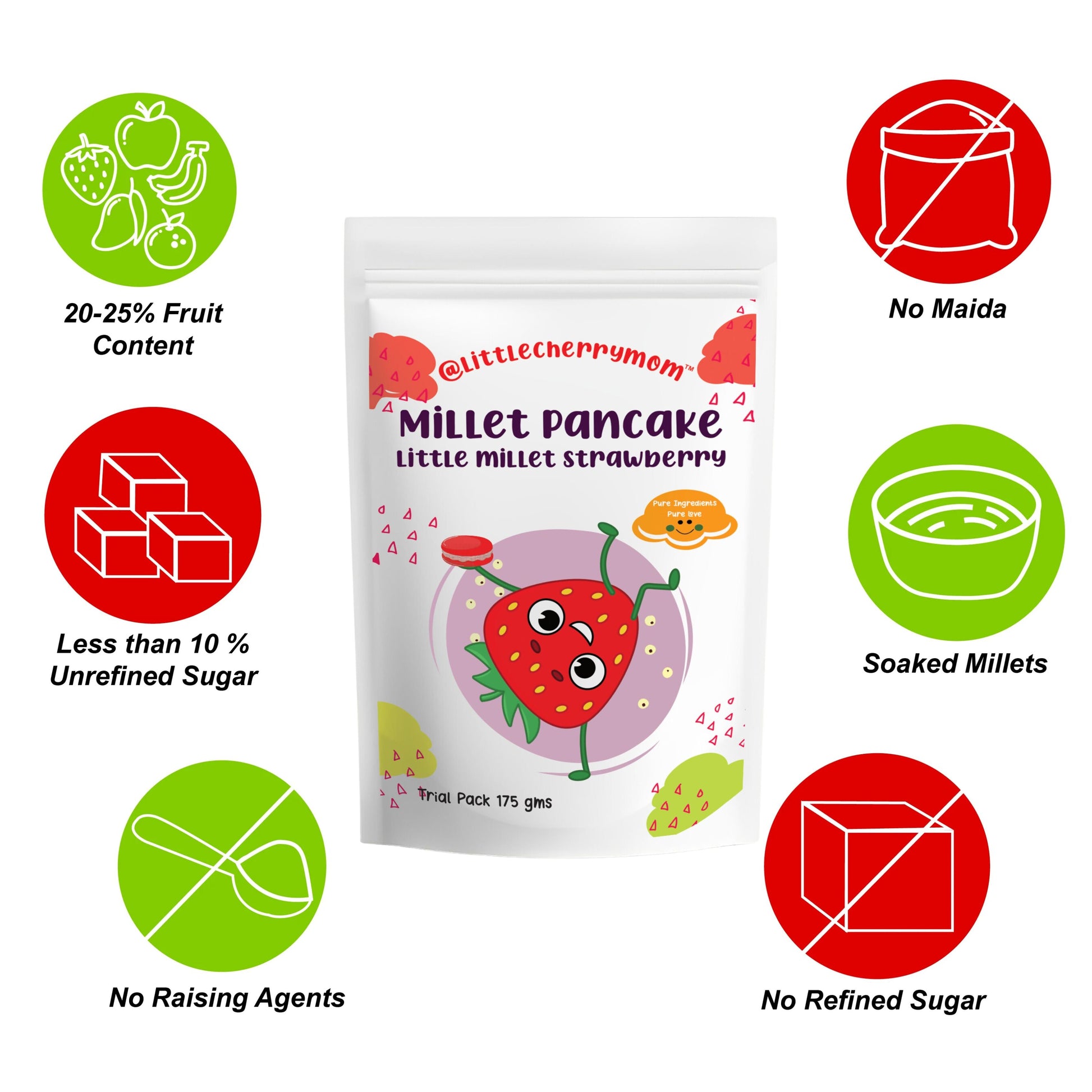 Littlecherrymom Pancake Mix Little Millet Strawberry 