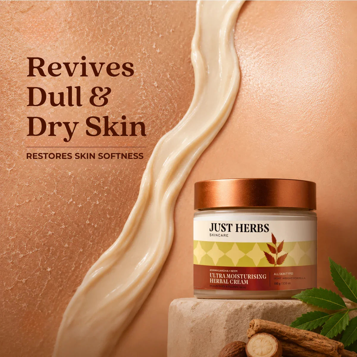 Ultra Moisturising Herbal Cream with Ashwagandha and Neem 