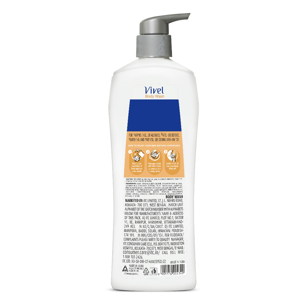 Vivel Moisturizing Body Wash Glycerin & Honey Pump Bottle Shower Gel for Soft Glowing Skin  Grab2Buy Vivel Grab2Buy