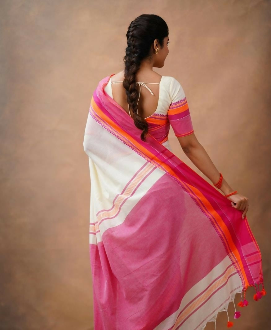 Exclusive Collection Off White Beautiful Khadi Cotton Handloom Grab2Buy 