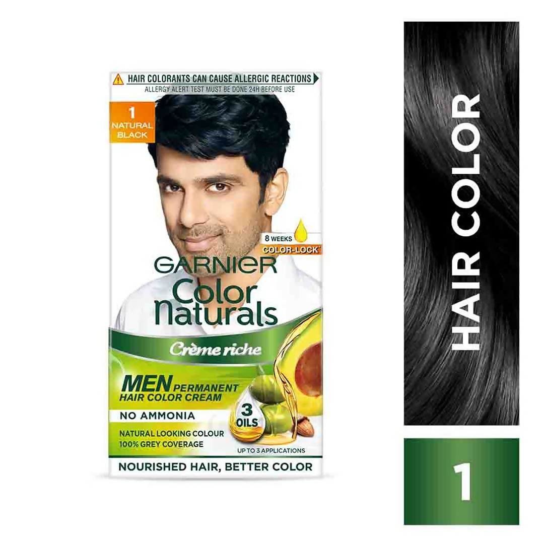 Garnier Color Naturals Creme Riche Men Hair Color - Shade 1 Natural Black 
