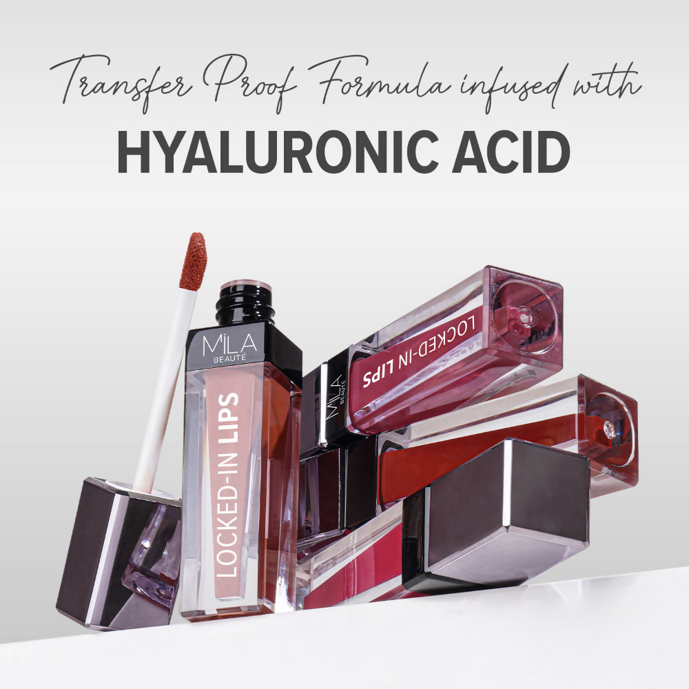 Mila Beaute 12 Hr Non-Transfer Locked-In Liquid Lipstick - Blackcurrant Cake 