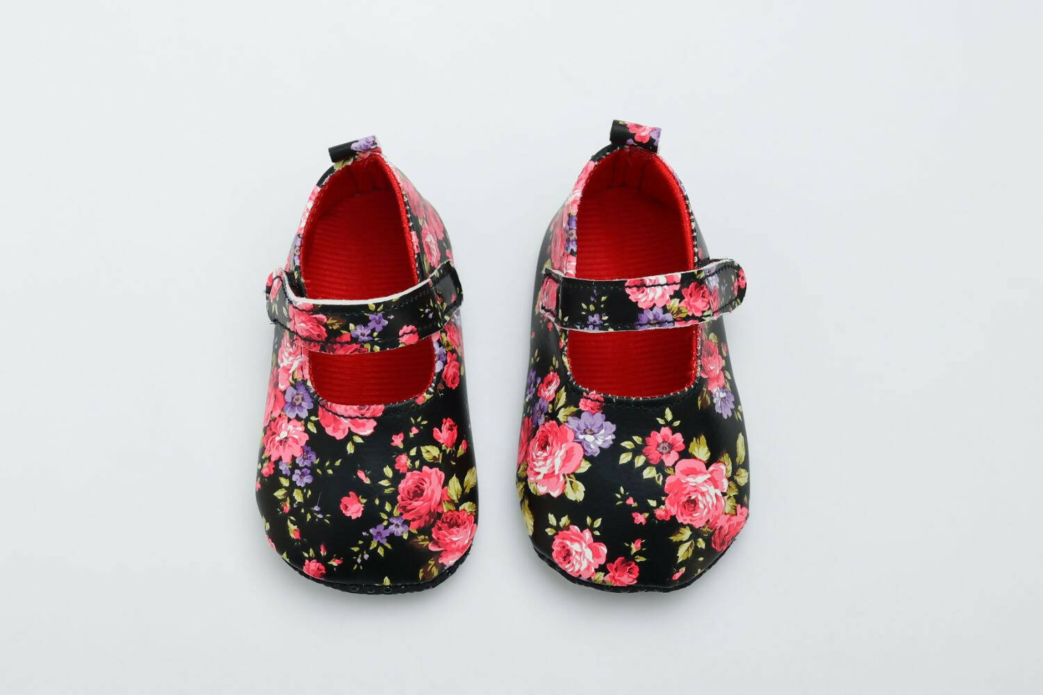 Tiny Bugs Girls Flowral Print Infants Booties - Black  Grab2Buy Tiny Bugs Grab2Buy
