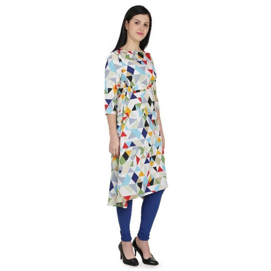 Kanoor Women's Multicolour A line kurti