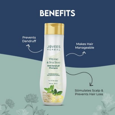 Jovees Thyme & Tea Tree Anti Dandruff Shampoo For All Hair Types 
