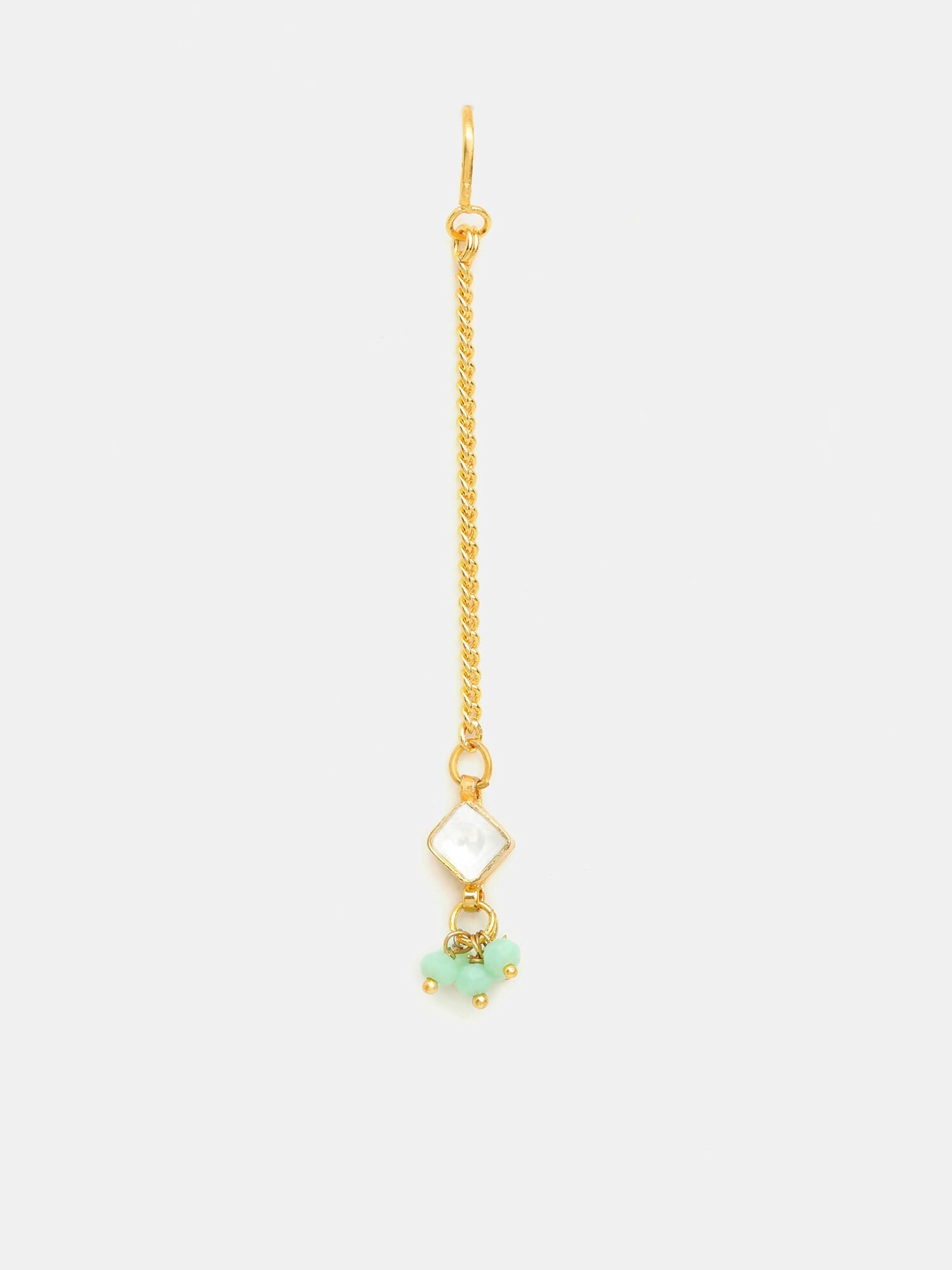 Ruby Raang Green Kundan Tikka