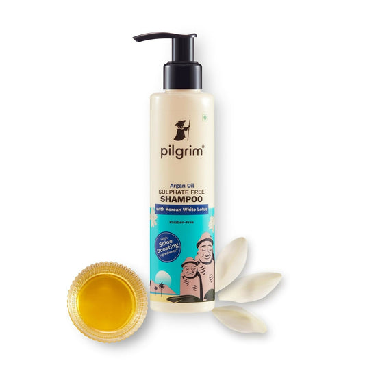 Pilgrim Sulphate Free Shampoo For Dry Frizzy Hair With Korean White Lotus - Distacart