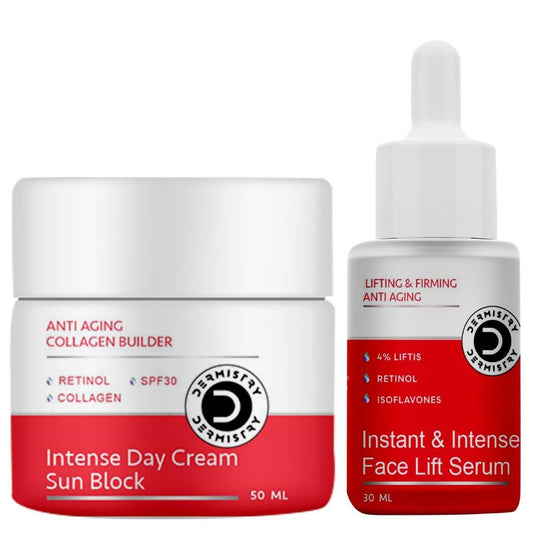 Dermistry Anti Aging Intense Day Cream Sun Block & Instant Intense Face Lift Serum 