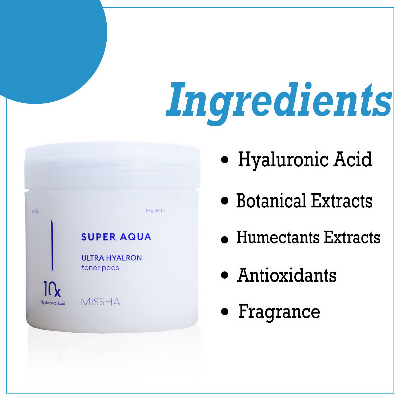 Missha Super Aqua Ultra Hyalron Toner Pads  Grab2Buy Missha Grab2Buy