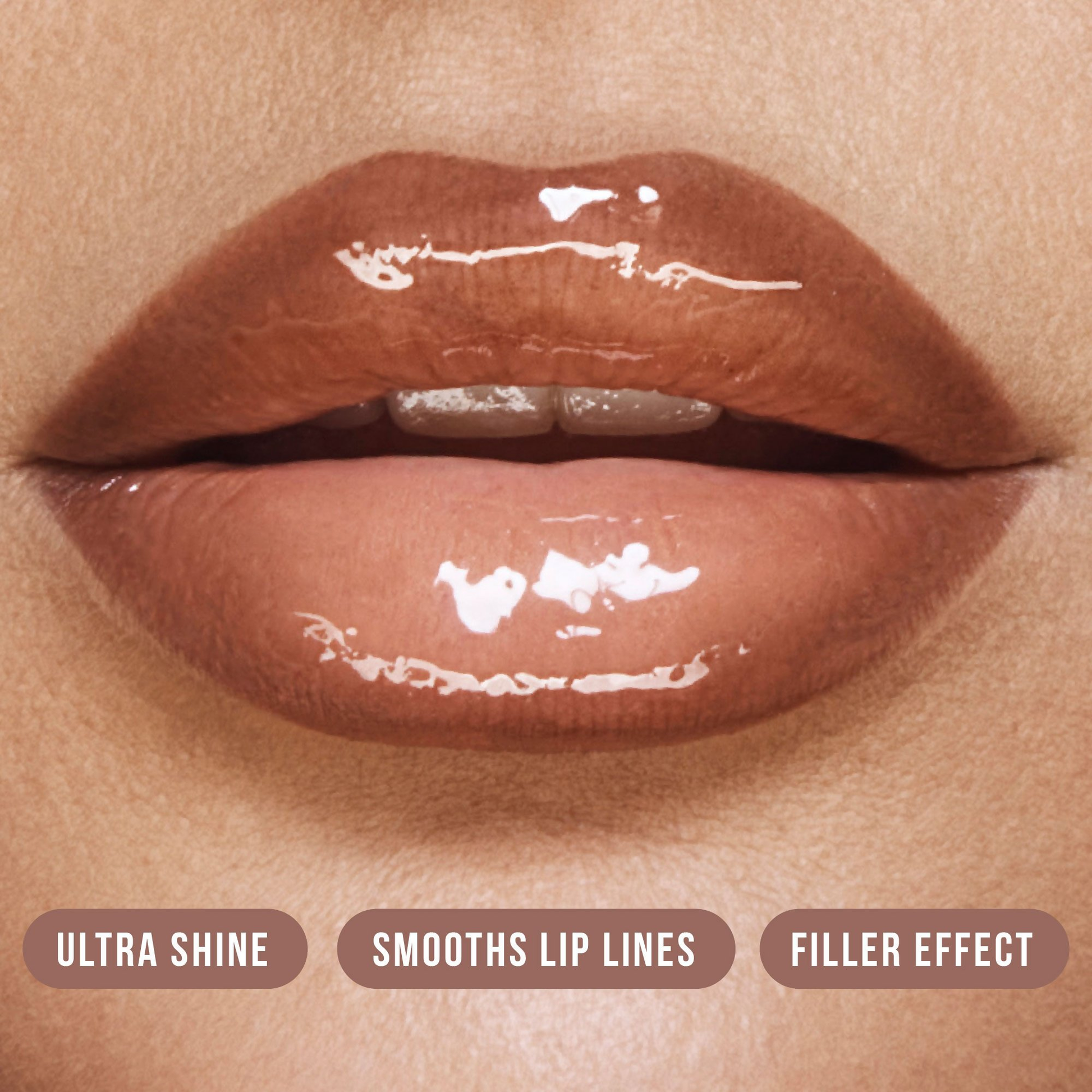 Huda Beauty Faux Filler Extra Shine Lip Gloss - Foxy | Swadesiicart