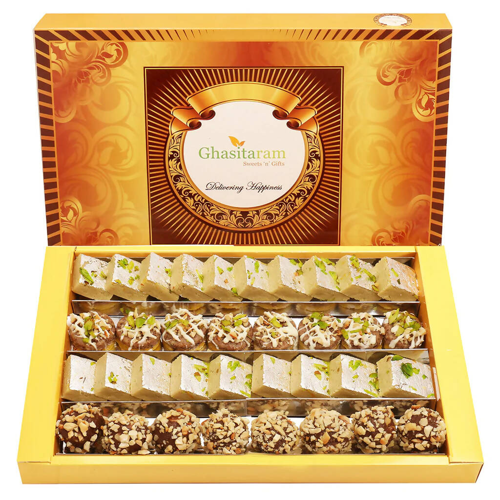 Ghasitaram Assorted Box Of Barfis, Dryfruit Sweets 