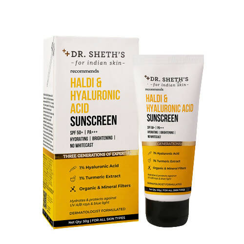 Dr. Sheth's Haldi & Hyaluronic Acid Sunscreen - Grab2buy