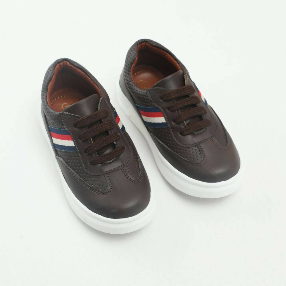 Tiny Bugs Boys Lace Up Casual Sheos - Dark Brown  Grab2Buy Tiny Bugs Grab2Buy