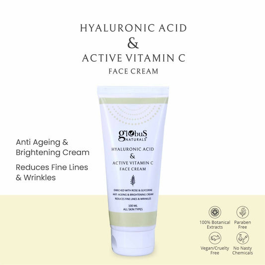 Globus Naturals Hyaluronic Acid & Vitamin C Anti Ageing Face Cream - Grab2buy