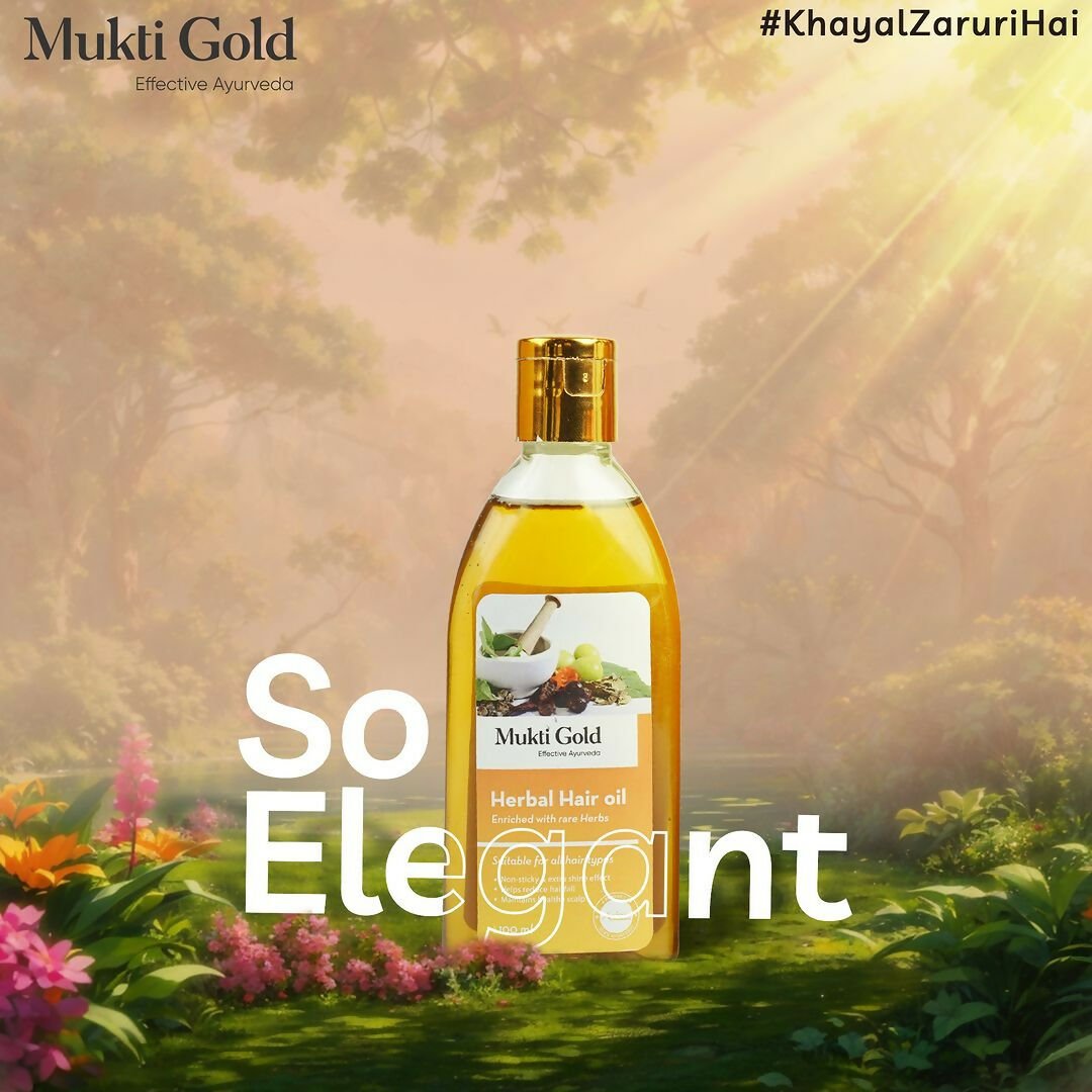 Axiom Mukti Gold Herbal Hair Oil 