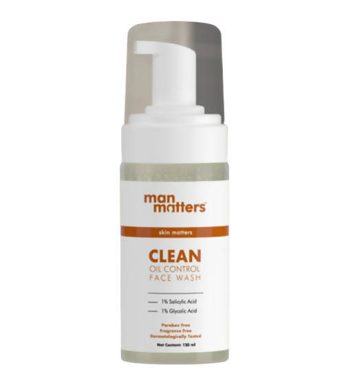 Man Matters Clean Oil Control Face Wash For Men With % Salicylic & Glycolic Acid
