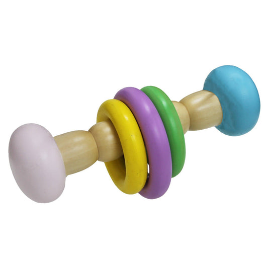 Matoyi Classic Wooden Dumbbell Rattle For Babies - Grab2buy
