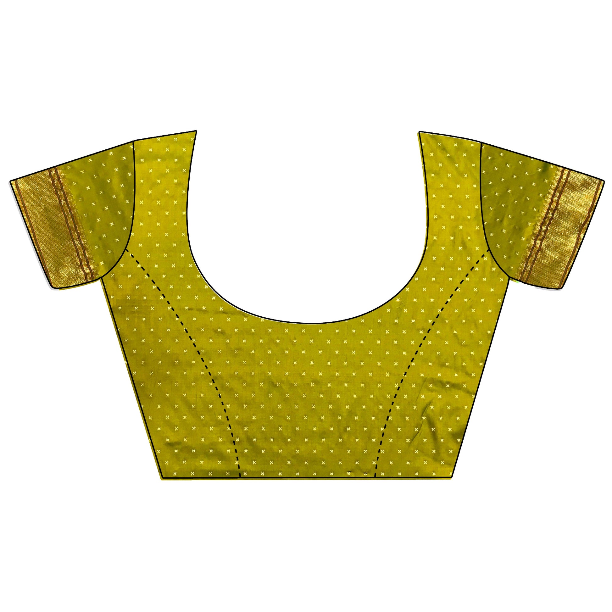 Joban Fashion Lime Green Butti Woven Soft Lichi Silk Paithani Saree
