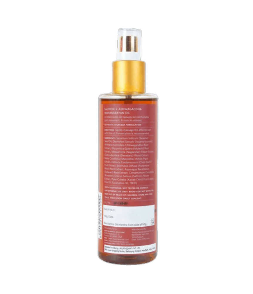 Mantra Herbal Saffron & Ashwagandha Mahanarayan Oil 
