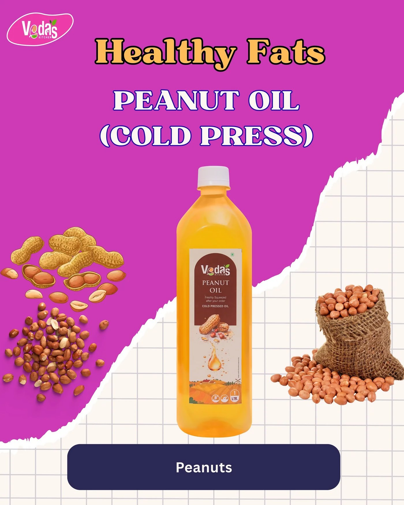 Vedas Kitchen Peanut Oil  Grab2Buy Vedas Kitchen Grab2Buy