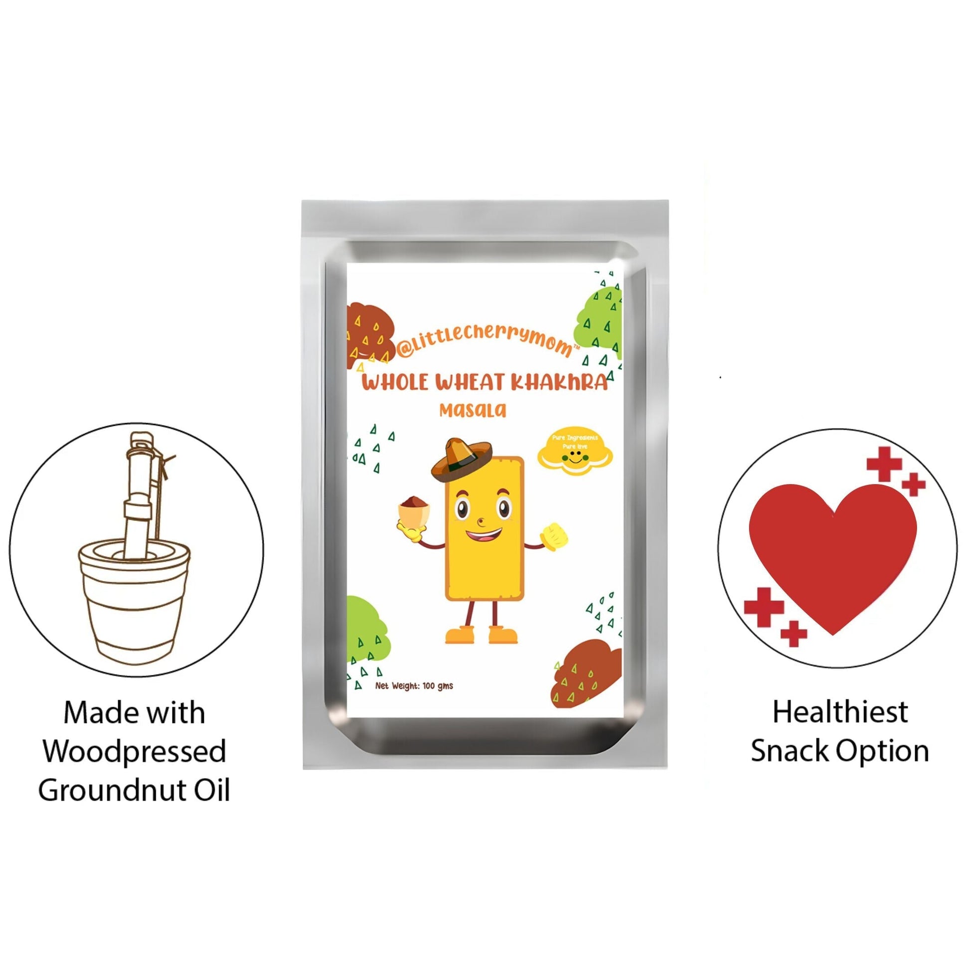 Littlecherrymom Whole Wheat Khakhra ?Masala | Swadesiicart
