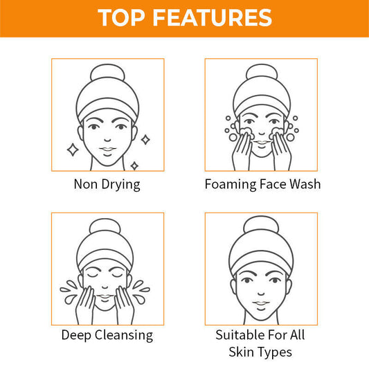 Nykaa Naturals Sandalwood & Orange Peel Face Wash for Tan Removal
