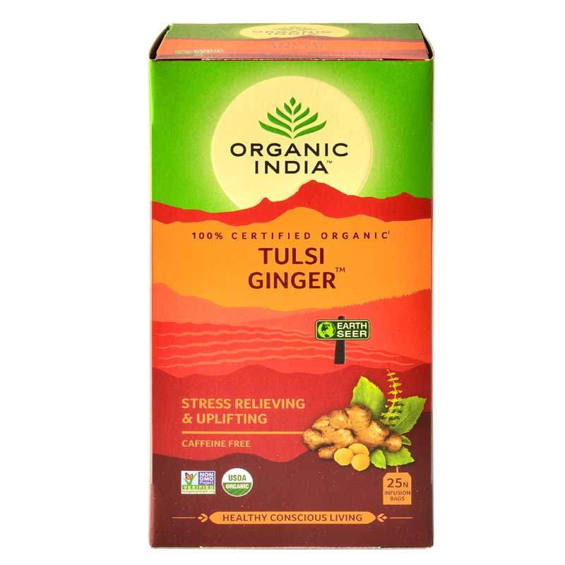 Organic India Tulsi Ginger 25 Tea Bags 