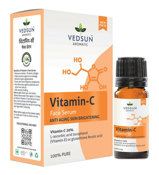 Vedsun Naturals Vitamin C Face Serum Anti Ageing Daily Glow for Men & Women - Grab2buy