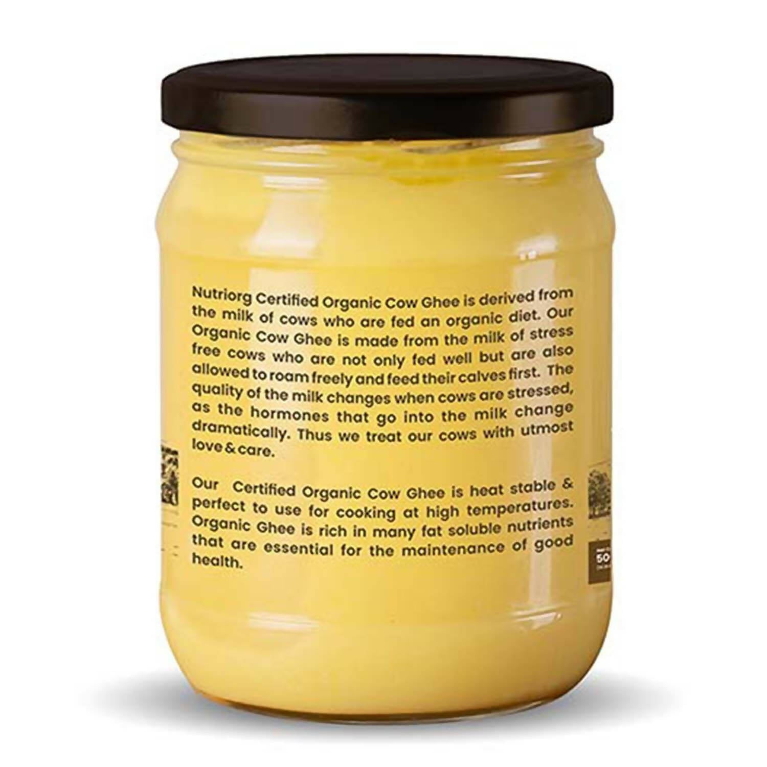 Nutriorg Certified Organic Cow Ghee | 100% Pure Cow Ghee | Premium & Authentic Ghee 