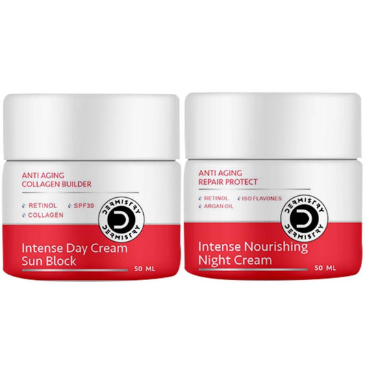 Dermistry Anti Aging Intense Day Cream Sun Block & Intense Nourishing Night Cream 