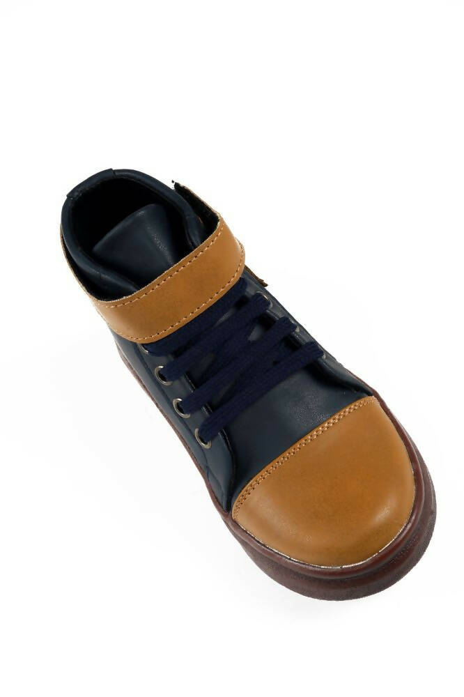 Tiny Bugs Boys Party Wear Mid Top Boots - Navy  Grab2Buy Tiny Bugs Grab2Buy