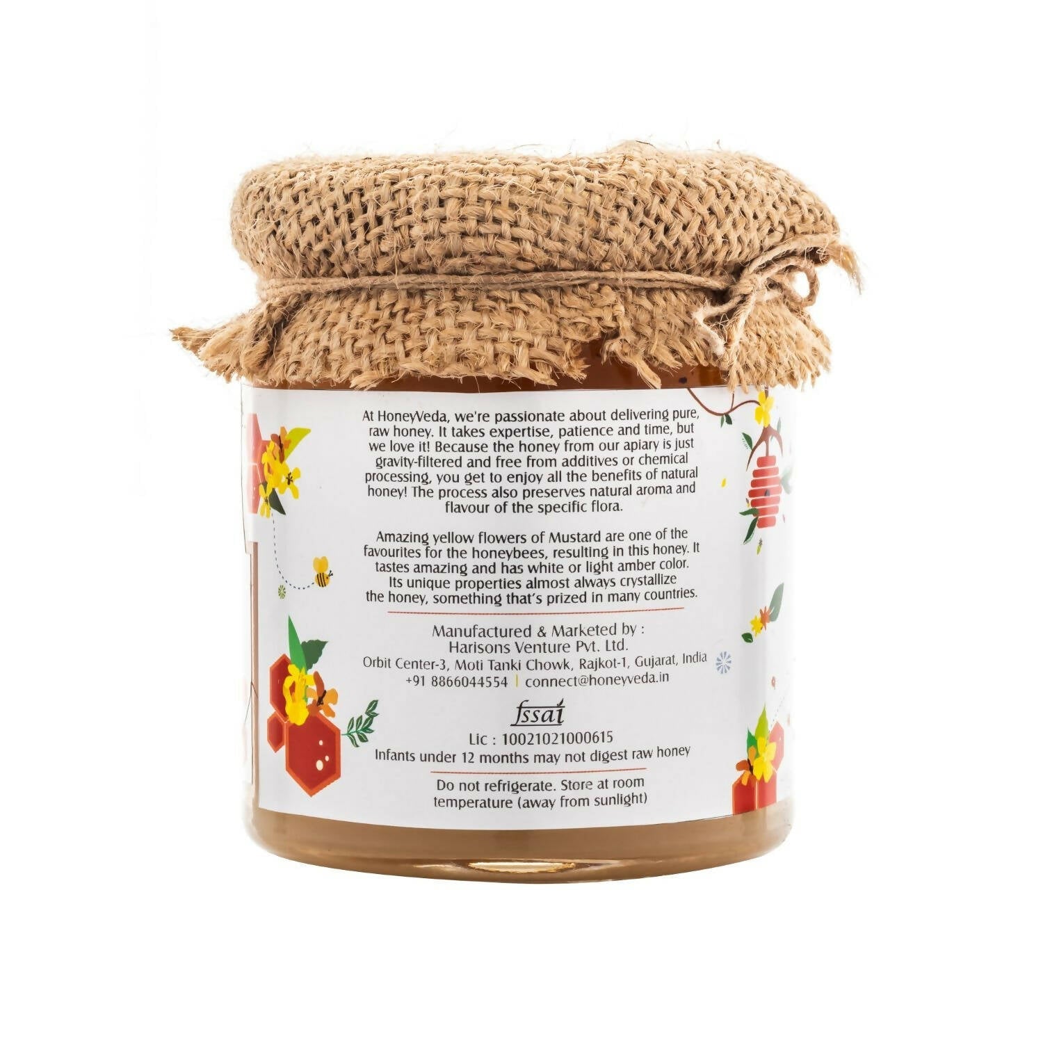 HoneyVeda Premium Raw Mustard Honey 