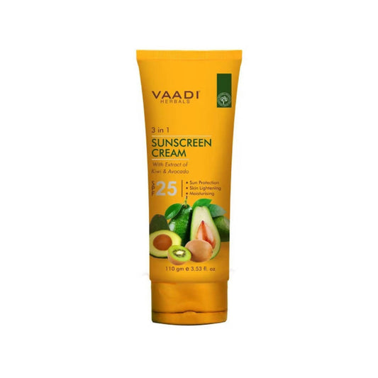 Vaadi Herbals Sunscreen Cream SPF-25 with Extracts of Kiwi and Avocado  Grab2Buy Vaadi Herbals Grab2Buy