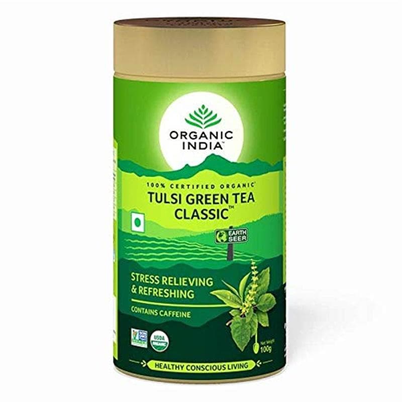 Organic India Tulsi Green Tea Classic Tin 