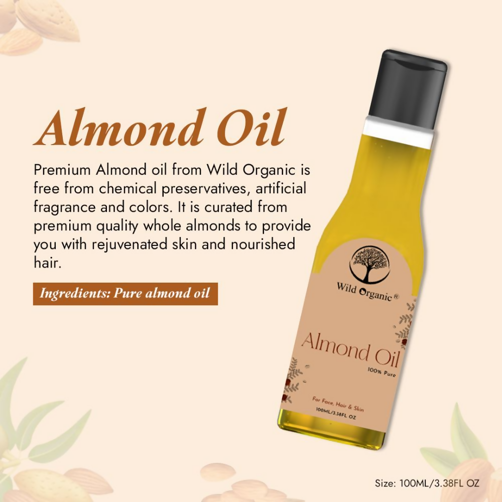 Wild Organic Cold Pressed Almond Hair Oil  Grab2Buy Wild Organic Grab2Buy