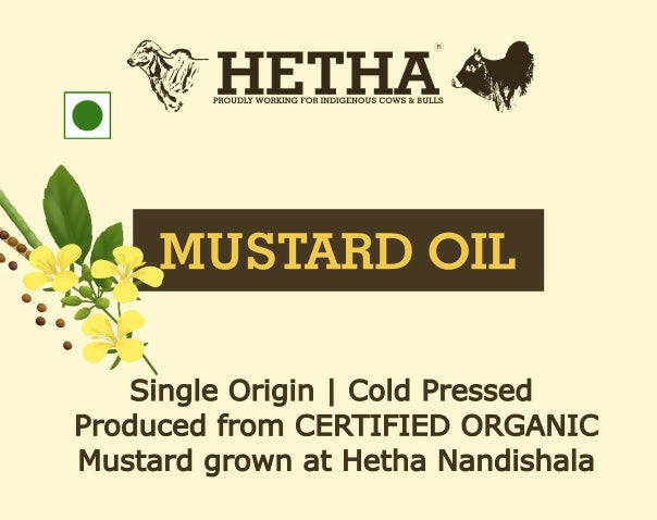 Hetha Organic Cold Pressed Black Mustard Oil 