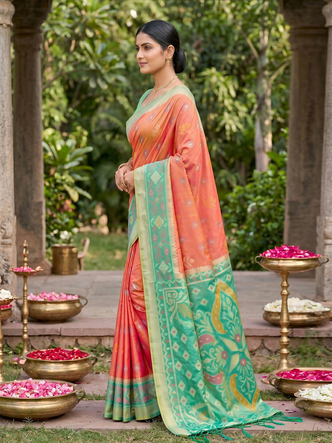 Shree Shyam Fashion Mustard Soft Silk Saree