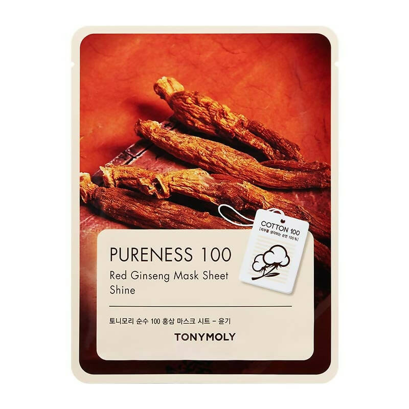 Tonymoly Pureness 100 Red Ginseng Mask Sheet - Korean Skincare 
