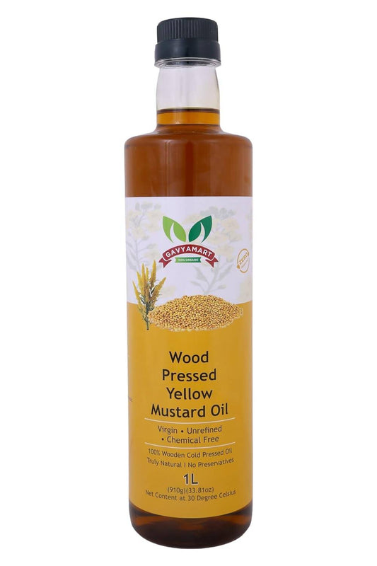 Gavyamart Wood Pressed Yellow Mustard Oil 