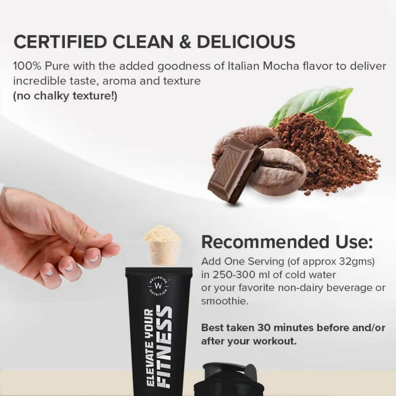 Wellbeing Nutrition Superfood Plant Protein Isolate - Italian Cafe Mocha  Grab2Buy Wellbeing Nutrition Grab2Buy
