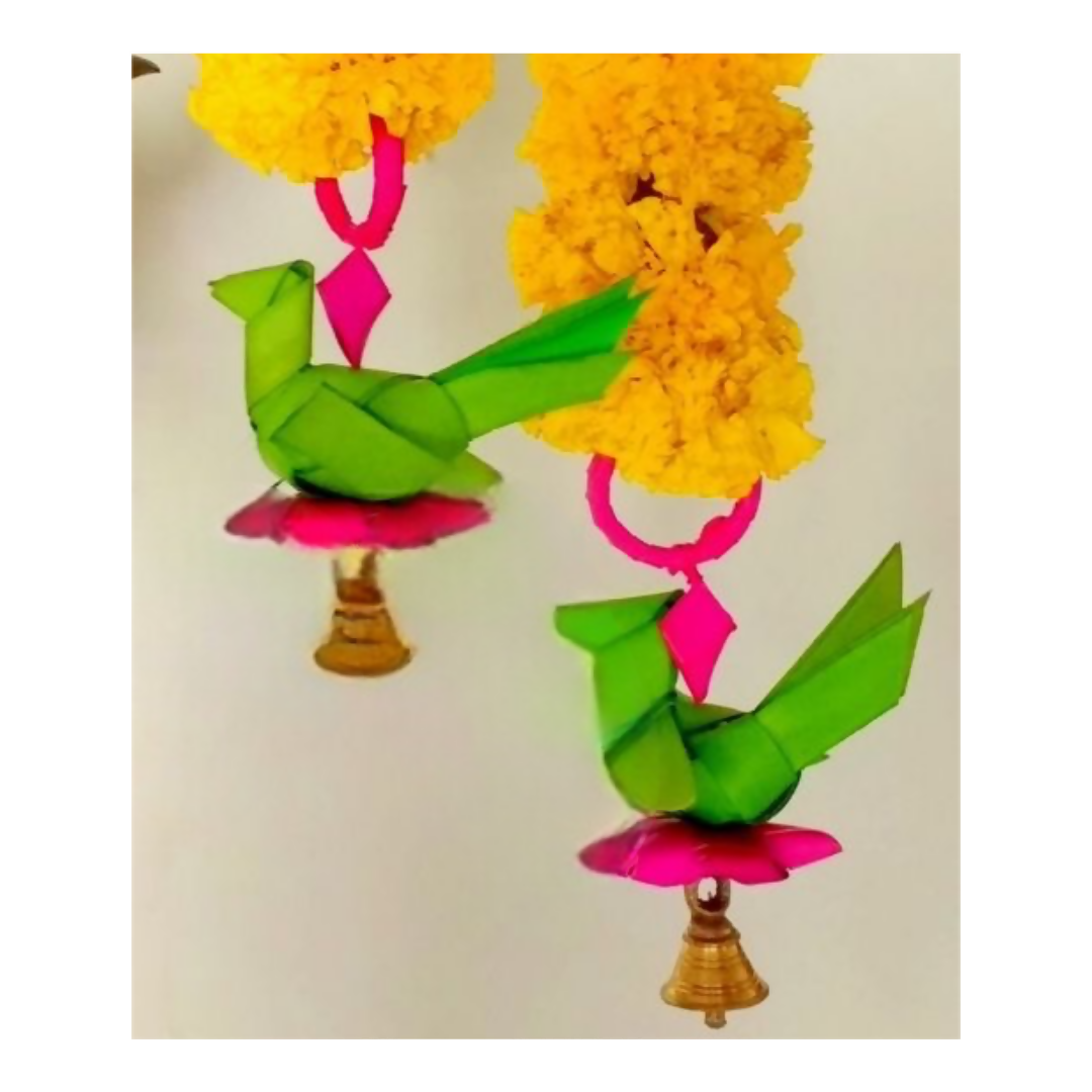 Shuddh Natural Hand Made Palm Leaf Parrot Hanging 