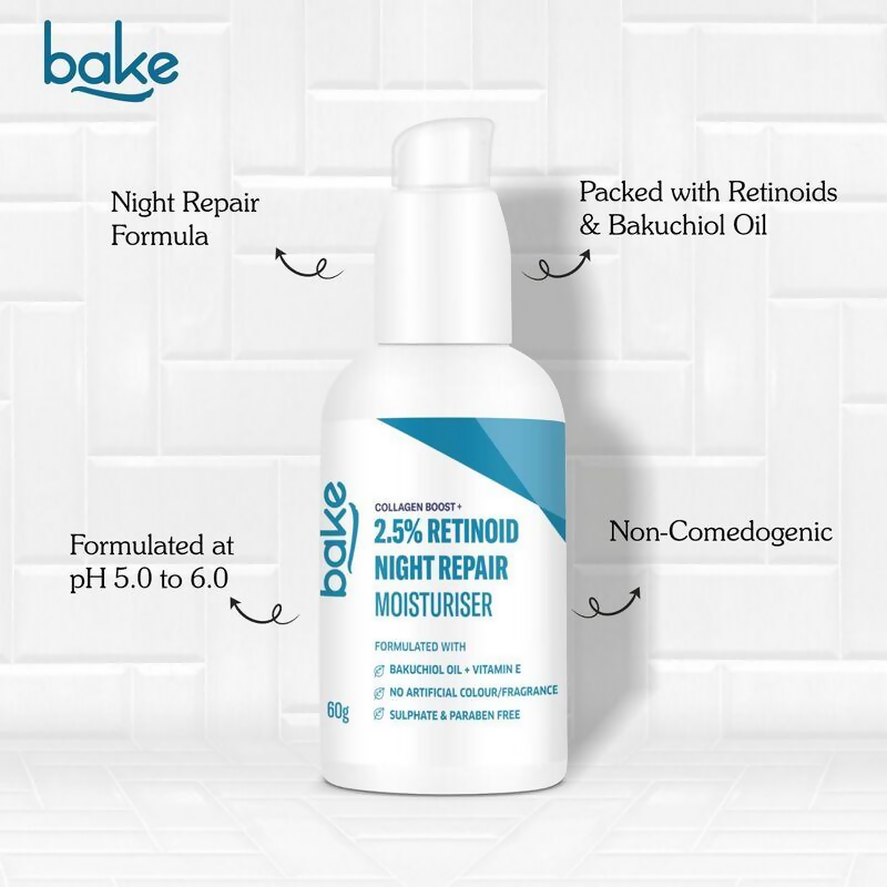 Bake 2.5% Retinol Night Repair moisturiser Cream  Grab2Buy Bake Grab2Buy