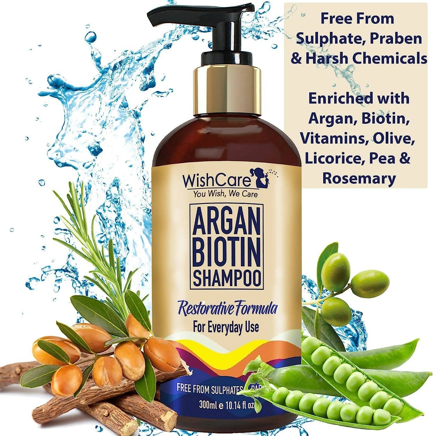 Wishcare Argan Oil Biotin Shampoo  Grab2Buy Wishcare Grab2Buy