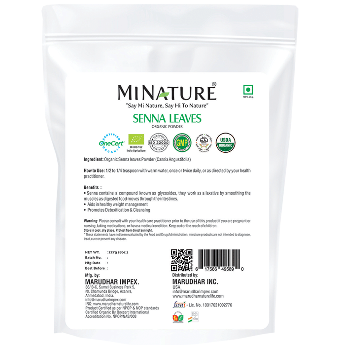 Minature Senna Leaves Organic Powder 