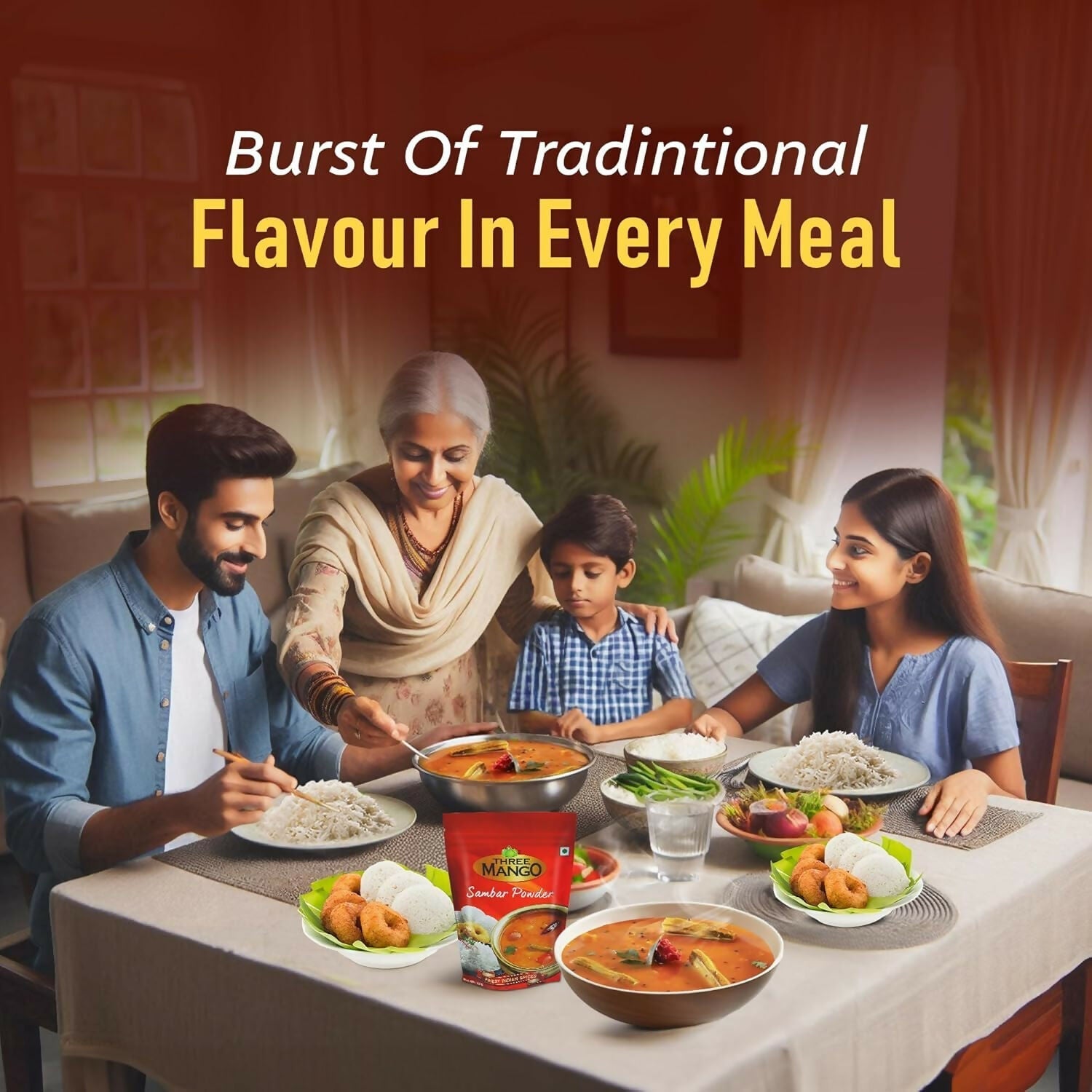 Three Mango Sambar Powder  Grab2Buy Three Mango Grab2Buy
