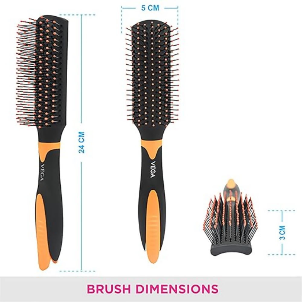 Vega Flat Brush With Clip, Black  Grab2Buy Vega Grab2Buy