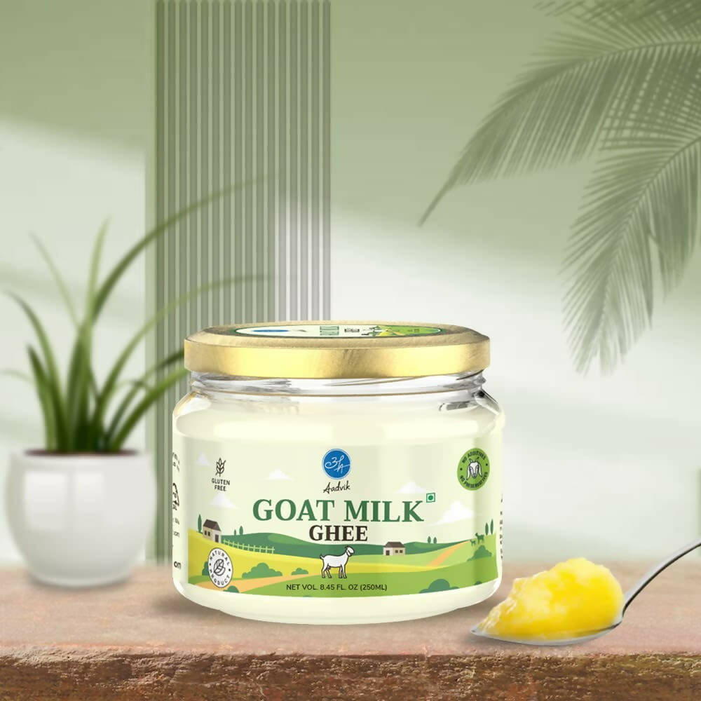 Aadvik A2 Goat Milk Ghee with Ayurvedic Benefits | 100% Pure & Natural Goat Milk Ghee | From Grass Fed Goat A2 Milk 