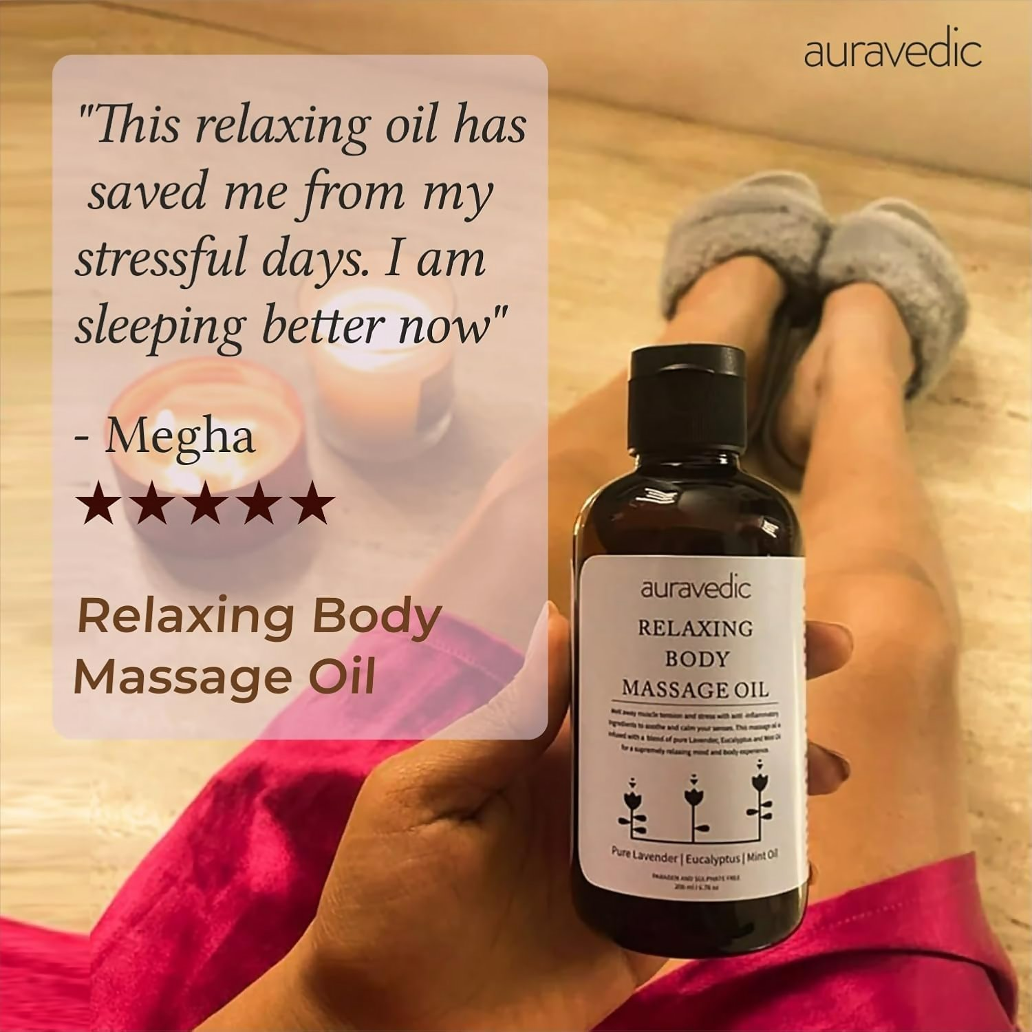Auravedic Relaxing Body Massage Oil 