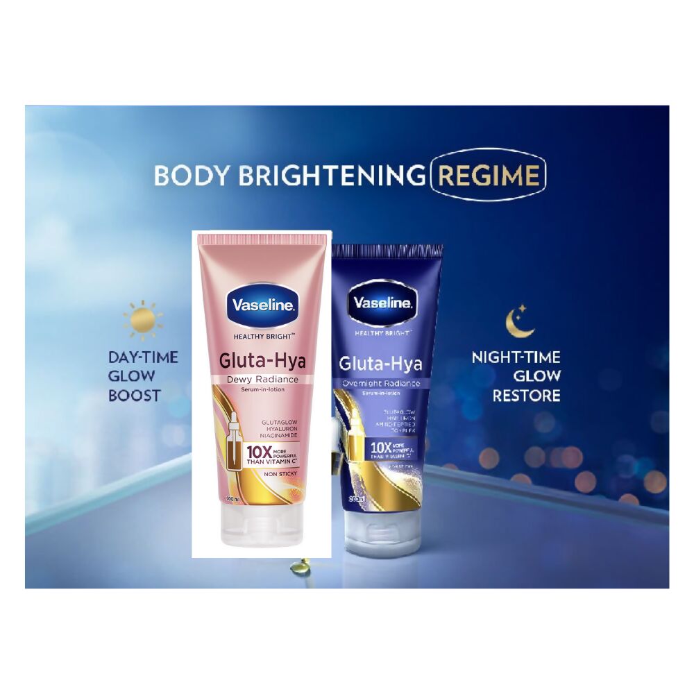 Vaseline Gluta-Hya Dewy Radiance & Overnight Radiance Serum-In-Lotion Combo  Grab2Buy Vaseline Grab2Buy