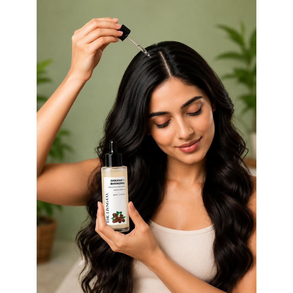 THE LIVING CO. Shikakai + Bhringraj Stimulating Scalp Serum  Grab2Buy THE LIVING CO. Grab2Buy